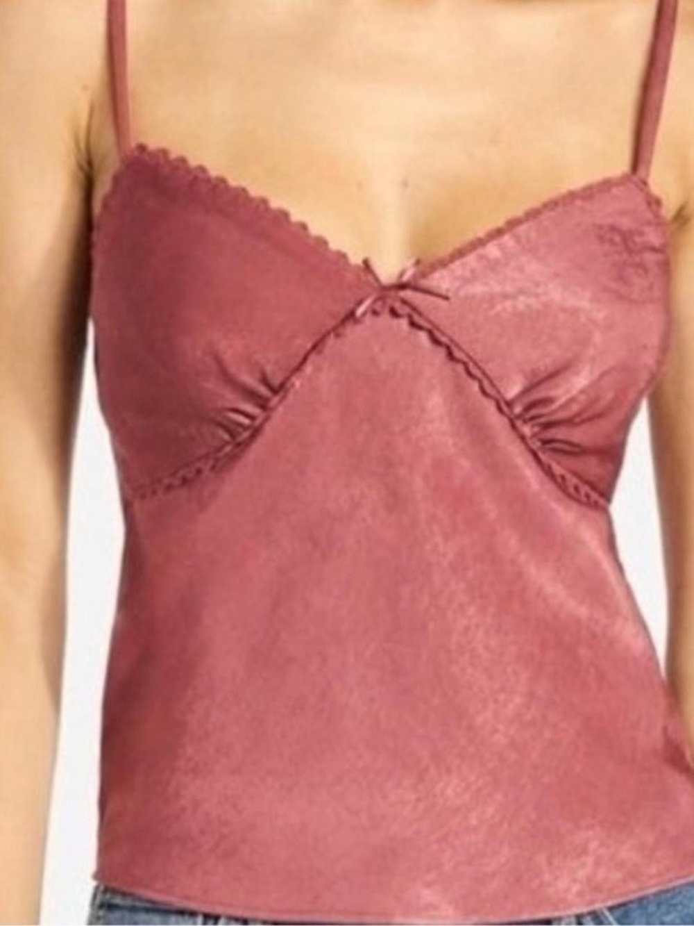 No Boundaries Dusty Rose Satin-Look Cami. Never worn. Size XL.